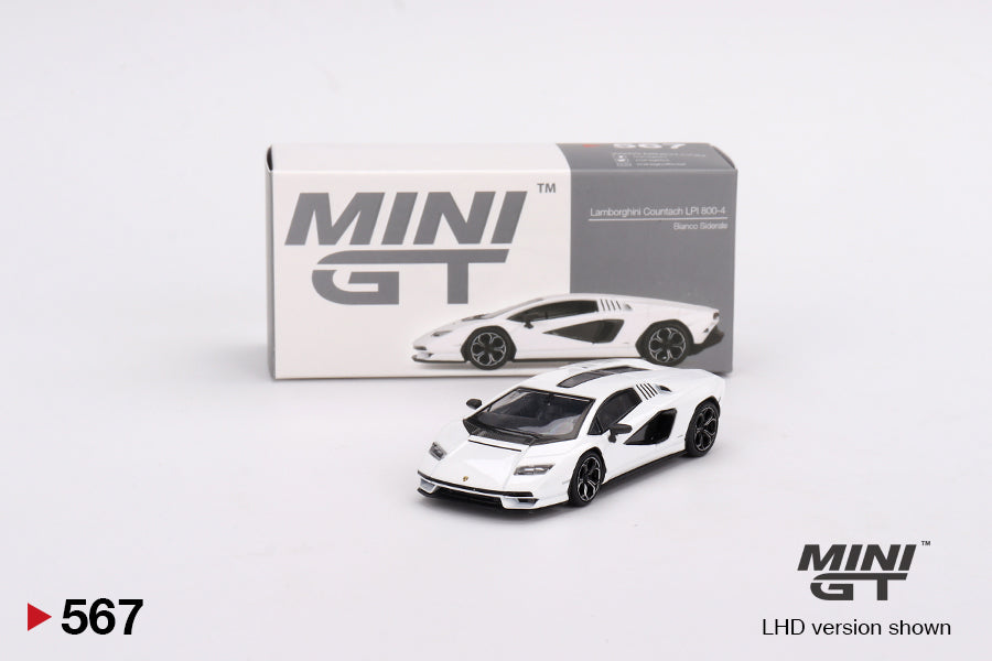 Mini GT - Lamborghini Countach LPI 800-4 Bianco Siderale MiJo Exclusives LHD - Scala 1/64 MGT00567-MJ