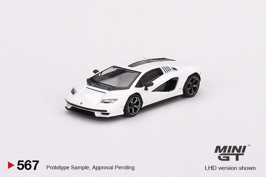Mini GT - Lamborghini Countach LPI 800-4 Bianco Siderale MiJo Exclusives LHD - Scala 1/64 MGT00567-MJ