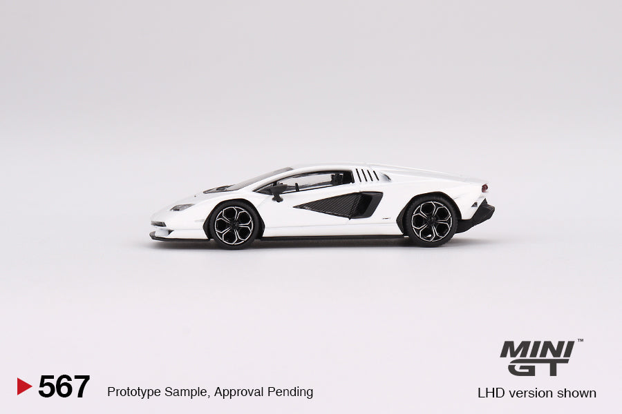 Mini GT - Lamborghini Countach LPI 800-4 Bianco Siderale MiJo Exclusives LHD - Scala 1/64 MGT00567-MJ