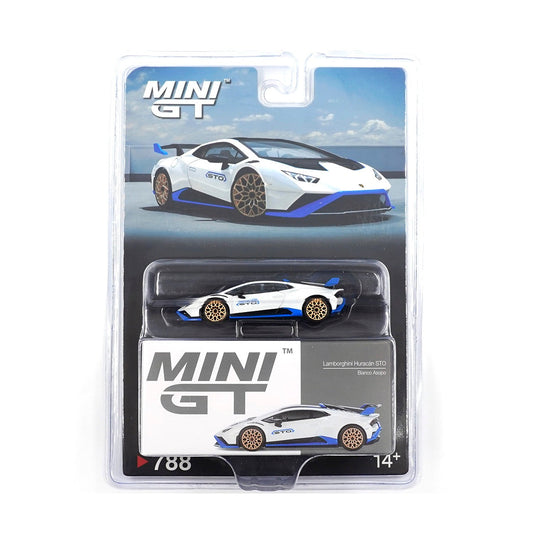 Mini GT - Lamborghini Huracán STO Bianco Asopo - Scala 1/64 MGT00788-BL Blister Packaging
