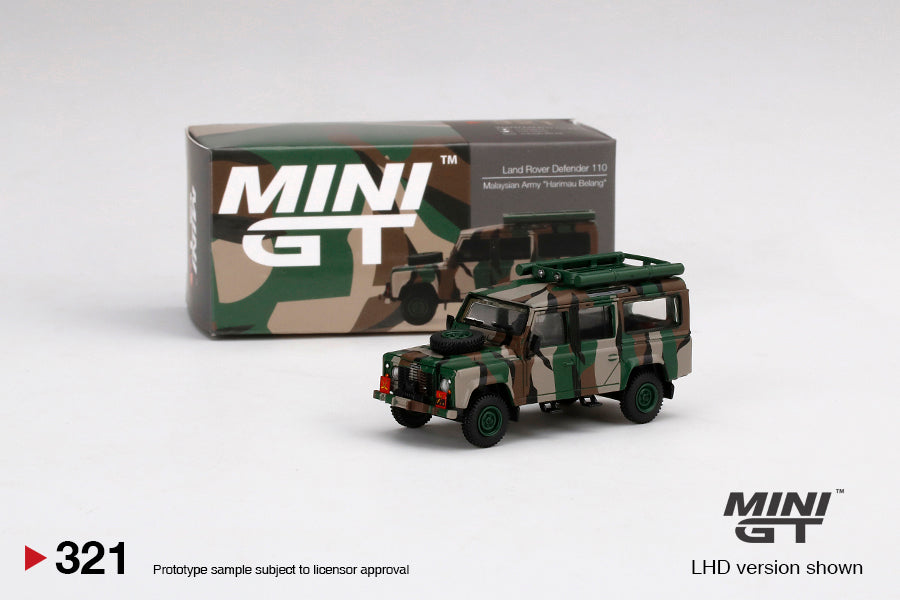 Mini GT - Land Rover Defender 110 Malaysian Army - Scala 1/64 MGT00321-R