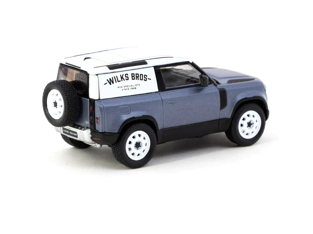 Tarmac Works - Land Rover Defender 90 Matt Blue Grey - Scala 1/64 T64G-019-BL