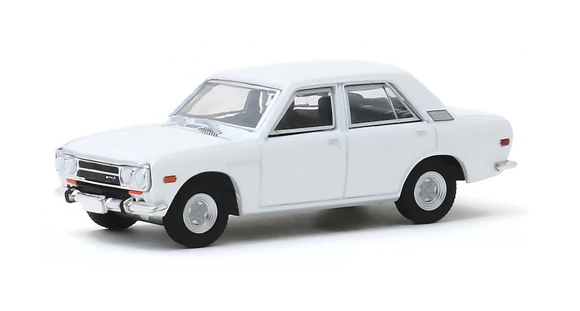 Greenlight - 1972 Datsun 510 4-Door Sedan White Tokyo Torque Series 8 - Scale 1/64