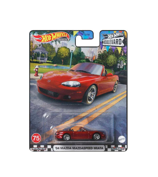 Hot Wheels Premium - '04 Mazda Mazdaspeed Miata #75 - Series Boulevard - Scale 1/64