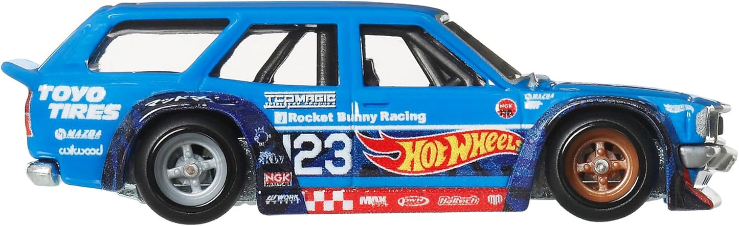 Hot Wheels Premium - Mad Mike Mazda RX-3 Wagon/Remorque Ronin Run II - Scala 1/64