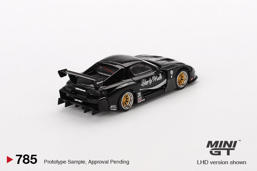 Mini GT - MAZDA RX-7 LB-Super Silhouette Liberty Walk Black - Scala 1/64 MGT00785-BL Blister Packaging