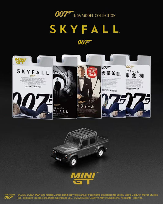 [PRE-ORDER] Mini GT - Land Rover Defender 110 Crew Cab Skyfall James Bond 007 movie 2012 - Scala 1-64 MGT00918-007S Spanish Blister