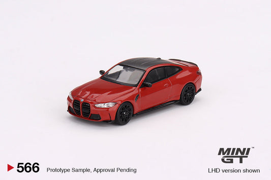 BMW M4 Competition (G82) Toronto Red Metallic - Mini GT - Scale 1/64 MGT00566-L