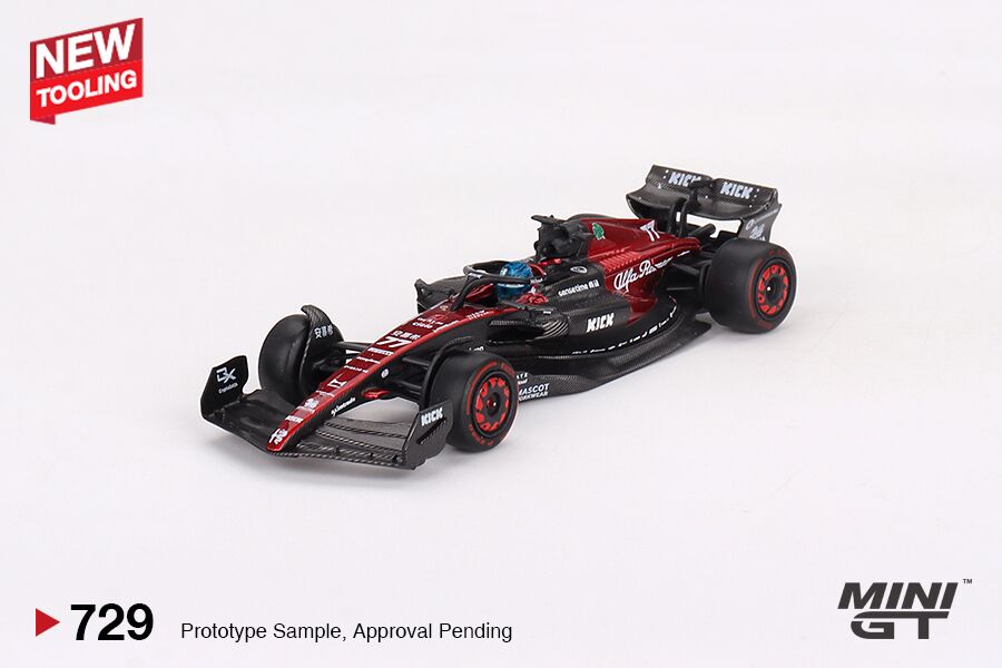 Mini GT - Alfa Romeo C43 #77 Valtteri Bottas 2023 F1 2023 Australian GP - Scala 1/64 MGT00729-MJ Blister Packaging
