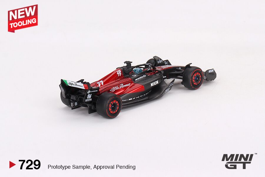 Mini GT - Alfa Romeo C43 #77 Valtteri Bottas 2023 F1 2023 Australian GP - Scala 1/64 MGT00729-MJ Blister Packaging