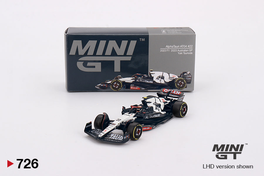 Mini GT - AlphaTauri AT04 #22 Yuki Tsunoda 2023 F1 2023 Australian GP - Scale 1/64 MGT00726