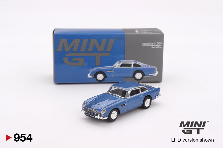 Mini GT - Aston Martin DB5 Sierra Blue (LHD) - Scale 1/64 MGT00954-L