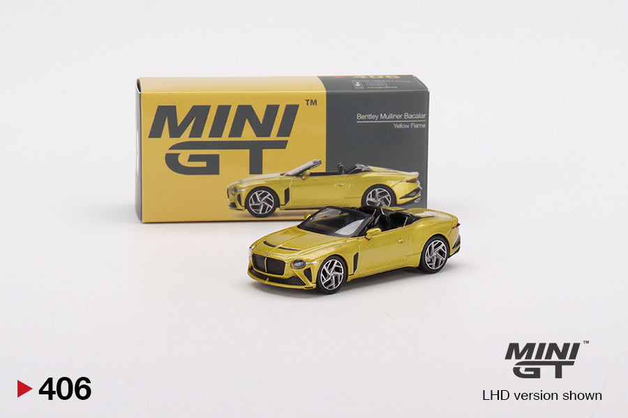 Mini GT - Bentley Mulliner Bacalar Yellow Flame - Scale 1/64 MGT00406-L