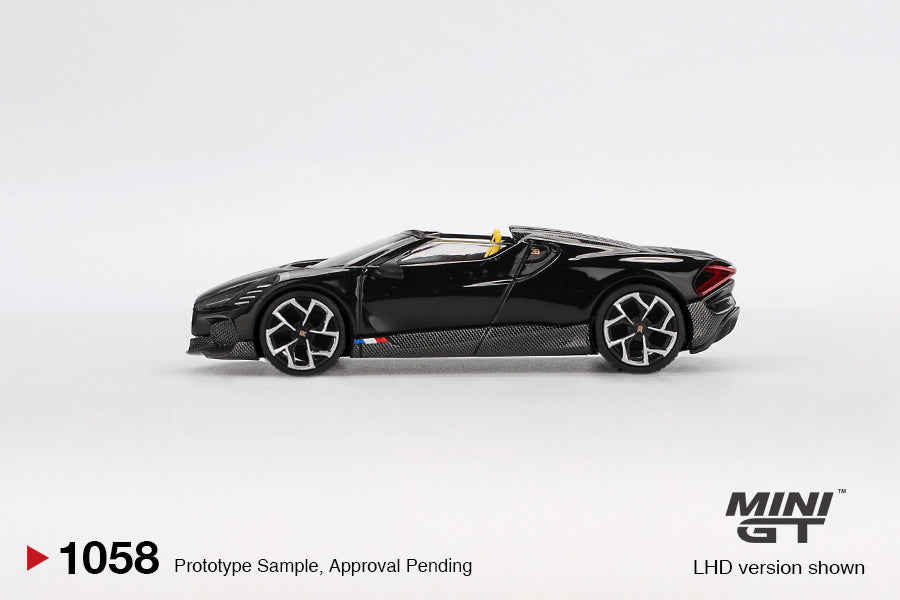 [PRE-ORDER] Mini Gt - Bugatti W16 Mistral Black 2024 - Scale 1/64 MGT01058-L