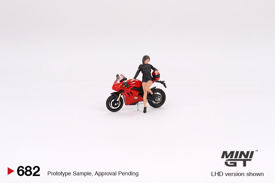 Mini GT - Ducati Panigale V4 S with Ducati Girl - Scale 1/64 MGT00682