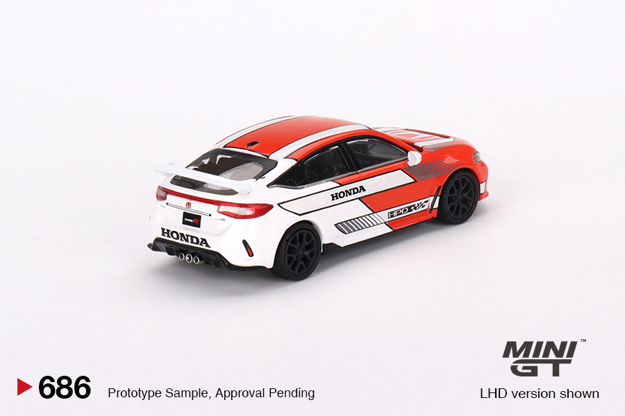 Mini GT - Honda Civic TYPE R 2023 Pace Car Red - Scale 1/64 MGT00686-L