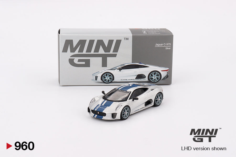 Mini GT - Jaguar C-X75 Silver - Scale 1/64 MGT00960-L