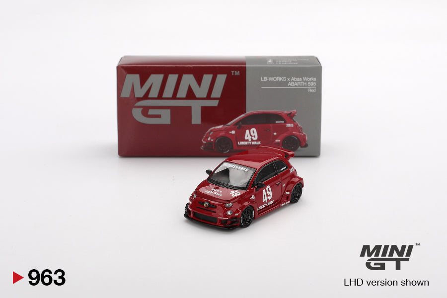 Mini GT - LB-WORKS x Abas Works ABARTH 595 Red - Scale 1/64 MGT00963-L