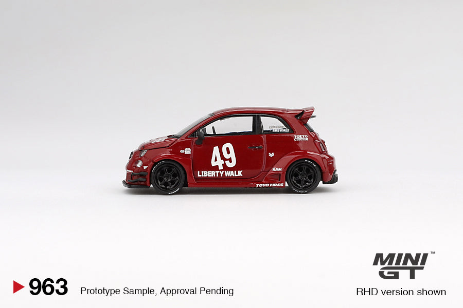 Mini GT - LB-WORKS x Abas Works ABARTH 595 Red - Scale 1/64 MGT00963-L