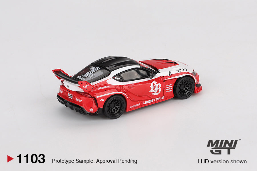Mini GT - LB☆WORKS Toyota GR Supra Red / White - Scale 1/64