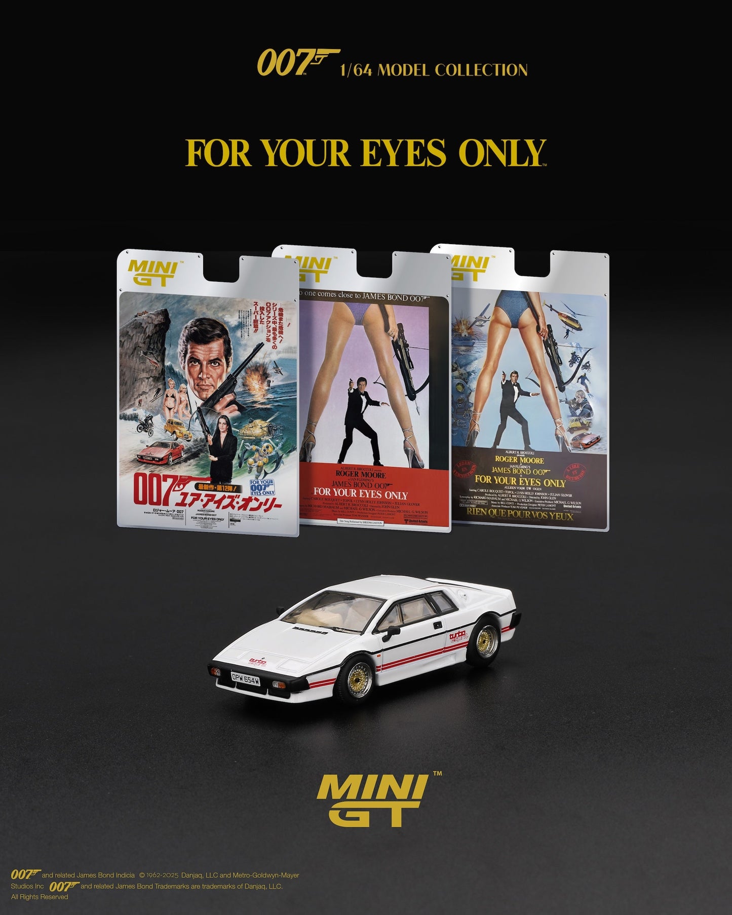 [PRE-ORDER] Mini GT - Lotus Esprit Turbo White - ENGLISH BLISTER - For Your Eyes Only 1981 007 James Bond Series- Scale 1/64 MGT00907-007E