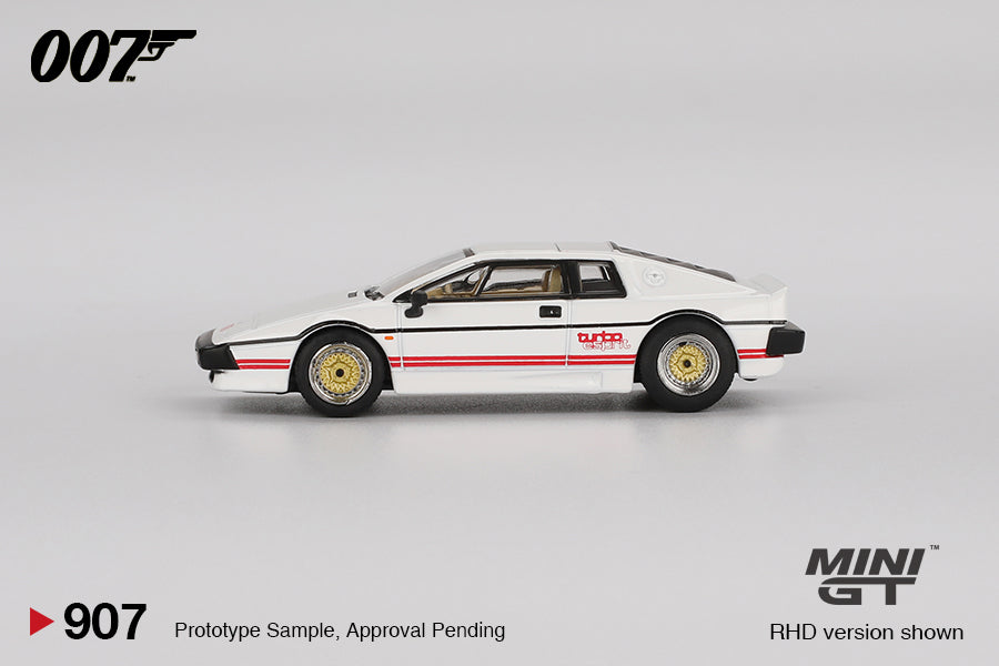 [PRE-ORDER] Mini GT - Lotus Esprit Turbo White - JAPANESE BLISTER - For Your Eyes Only 1981 007 James Bond Series- Scale 1/64 MGT00907-007J