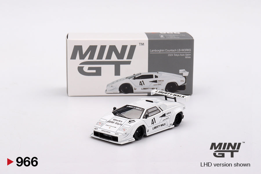 Mini GT - Lamborghini Countach LB-WORKS White 2024 Tokyo Auto Salon - Scala 1/64 MGT00966-L