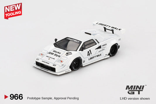 Mini GT - Lamborghini Countach LB-WORKS Blanche 2024 Tokyo Auto Salon - Échelle 1/64 MGT00966-L