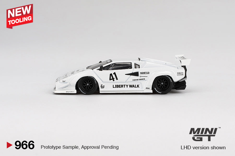 Mini GT - Lamborghini Countach LB-WORKS White 2024 Tokyo Auto Salon - Scala 1/64 MGT00966-L