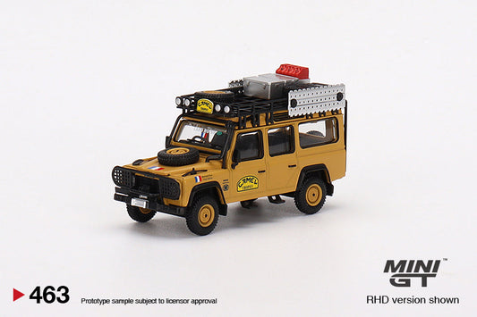 Mini GT - Land Rover Defender 110 1989 Camel Trophy Amazon Team France - Scale 1/64 MGT00463-R