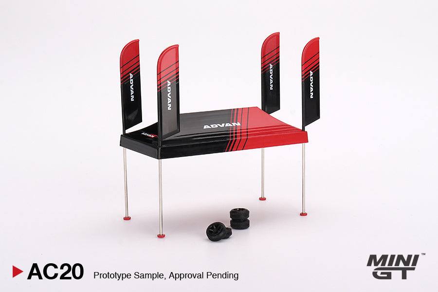 Mini GT - Paddock Service Tent Set - ADVAN - Scale 1/64 MGTAC20