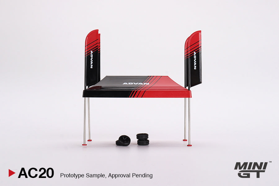 Mini GT - Paddock Service Tent Set - ADVAN - Scale 1/64 MGTAC20