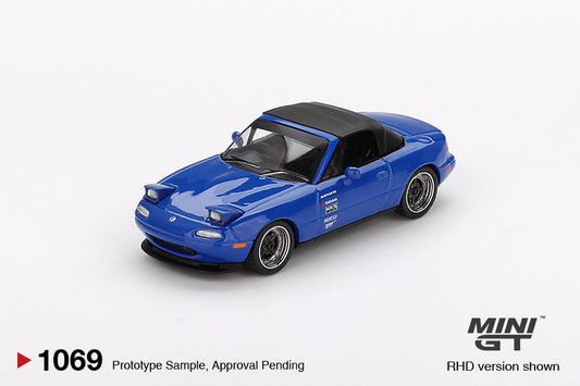 [PRE-ORDER] Mini Gt - Mazda Miata MX-5 (NA) Tuned Version Dark Blue 1990 - Scale 1/64 MGT01069-L