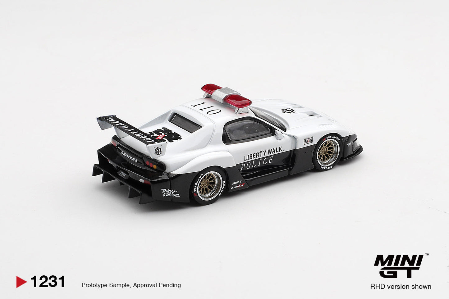 [PRE-ORDER] Mini GT - Mazda RX-7 LB-Super Silhouette Police 1998 - Scala 1/64 MGT01231-R