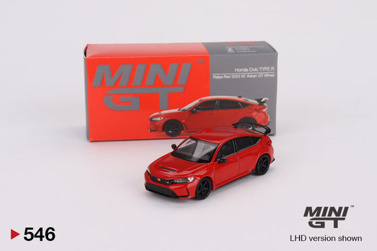 Mini GT - Honda Civic Type R Crystal Red 2023 W/ Advan GT Wheel - Scala 1/64 MGT00546