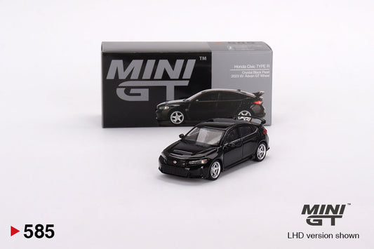 Mini GT - Honda Civic Type R Crystal Black Pearl 2023 W/ Advan GT Wheel - Scala 1/64 MGT00585