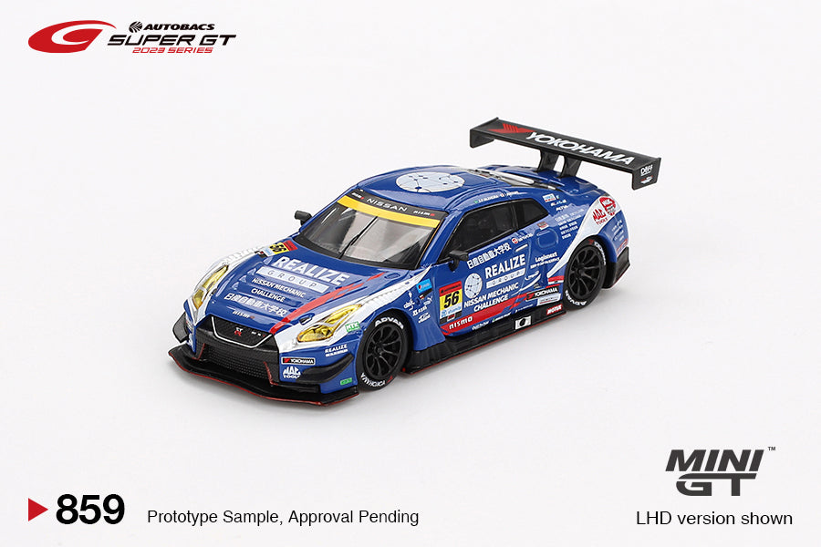 Mini GT - Nissan GT-R NISMO GT3 #56 "REALIZE NISSAN MECHANIC CHALLENGE GT-R" 2023 SUPER GT SERIES - Scale 1/64 MGT00859