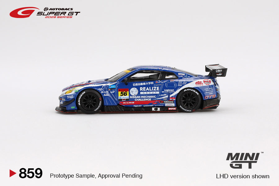 Mini GT - Nissan GT-R NISMO GT3 #56 "REALIZE NISSAN MECHANIC CHALLENGE GT-R" 2023 SUPER GT SERIES - Scale 1/64 MGT00859