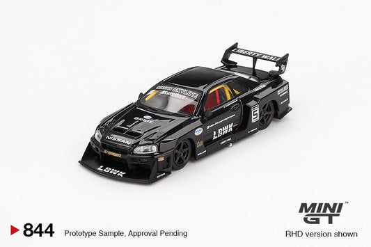 Mini GT - Nissan LB-ER34 Super Silhouette SKYLINE Black - Scala 1/64 MGT00844-R