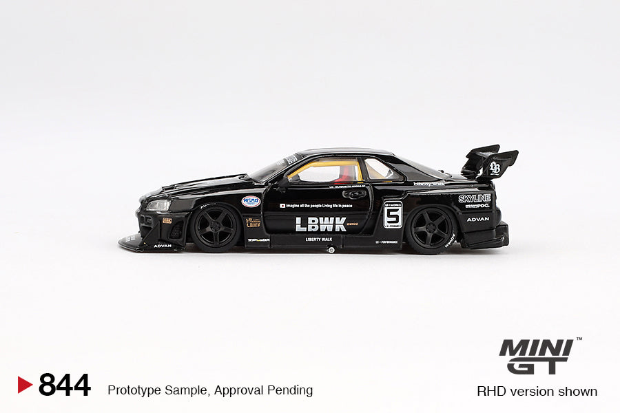 Mini GT - Nissan LB-ER34 Super Silhouette SKYLINE Black - Scale 1/64 MGT00844-R