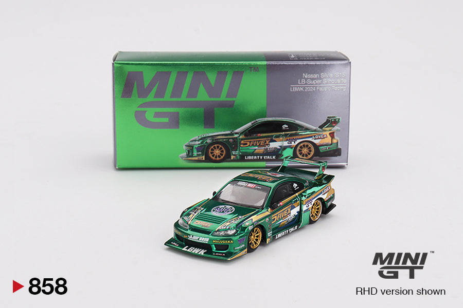 Mini GT - Nissan LB-Super Silhouette S15 SILVIA LBWK 2024 Fausto Racing - Scala 1/64 MGT00858-R