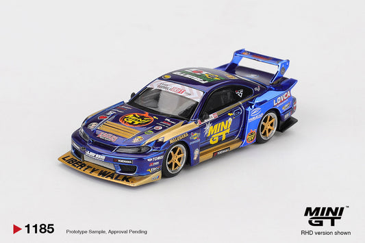 [PRE-ORDER] - Mini GT - Nissan LB-Super Silhouette S15 SILVIA #555 Team Mini GT Liberty Walk 2025 - Scale 1/64 MGT01185-R