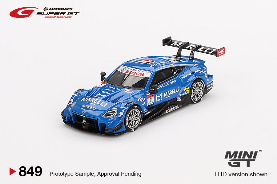 Mini GT - Nissan Z GT500 #1 MARELLI IMPUL Z TEAM IMPUL 2023 SUPER GT SERIES - Scale 1/64 MGT00849