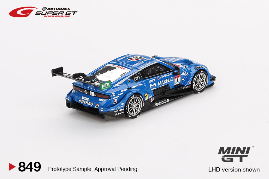 Mini GT - Nissan Z GT500 #1 MARELLI IMPUL Z TEAM IMPUL 2023 SUPER GT SERIES - Scale 1/64 MGT00849