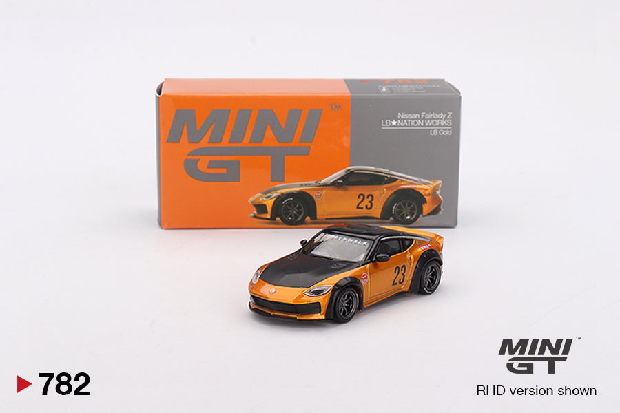 Mini GT - Nissan Z LB★NATION WORKS LB Gold RDH - Scale 1/64 MGT00782-R