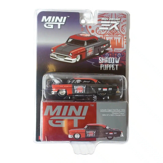 Lincoln Capri Hot Rod 1954 "Shadow Puppet" MINI GT x MIZU Diecast 2024 - Mini GT - Scale 1/64 MGT00874-BL Blister Packaging