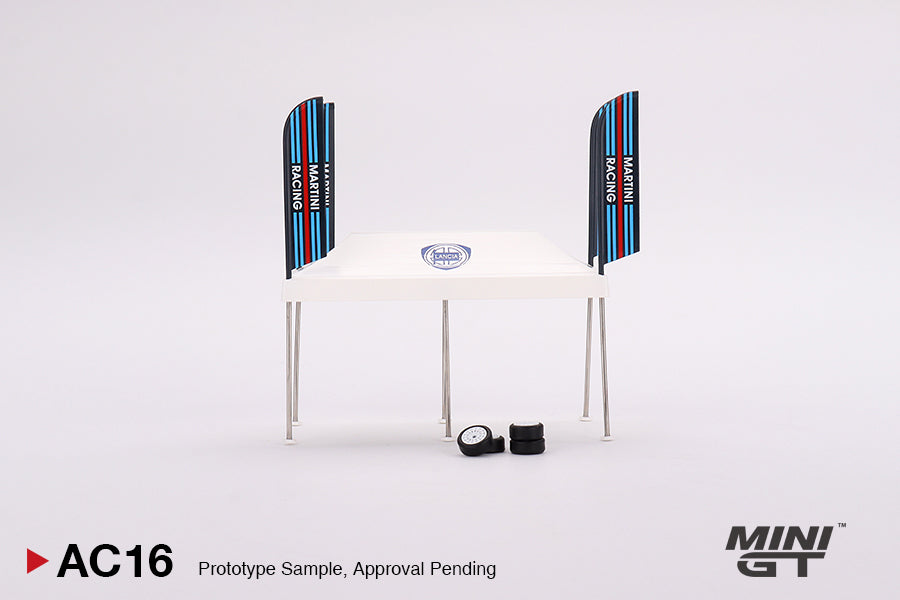 Mini GT - Paddock Service Tent Set - Martini Racing - Scale 1/64 MGTAC16