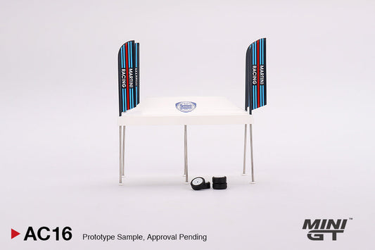 Mini GT - Paddock Service Tent Set - Martini Racing - Scale 1/64 MGTAC16