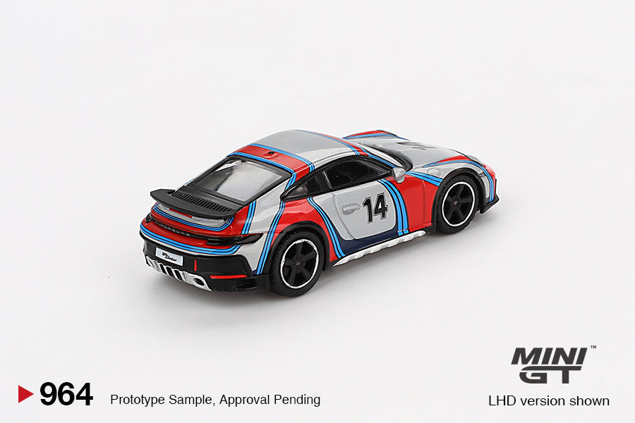 Mini GT - Porsche 911 Dakar Ice Gray Metallic "Rally 1978" - Scale 1/64 MGT00964-BL Blister Packaging