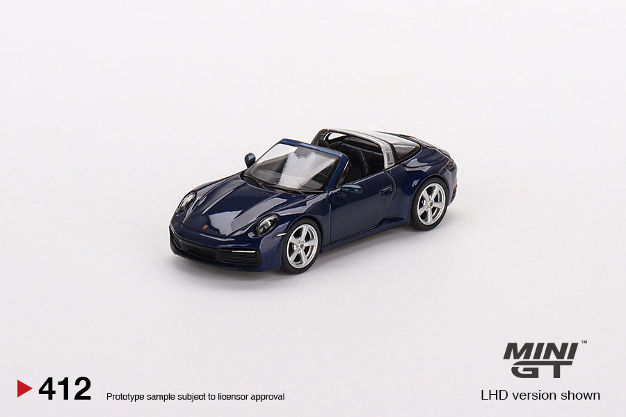 Mini GT - Porsche 911 Targa 4S Gentian Blue Metallic RHD - Scala 1/64 MGT00412-R